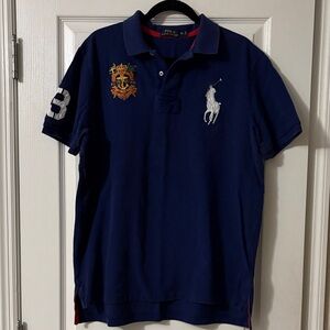 Ralph Lauren Polo Shirt Short Sleeve Embroidered Big Pony Crest Pique Cotton